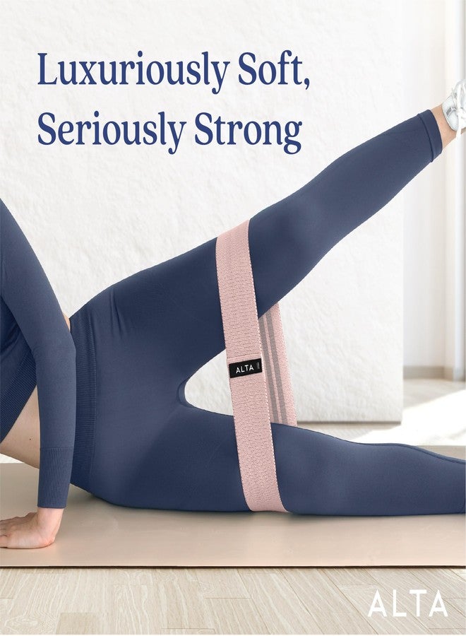ALTA Booty Bands for Women - Premium Non-Slip Fabric Resistance Bands for Working Out - Cloth Resistance Bands for Legs, Fabric Exercise Bands, Leg Bands for Working Out Women, Looped Hip Bands Set - Image 4