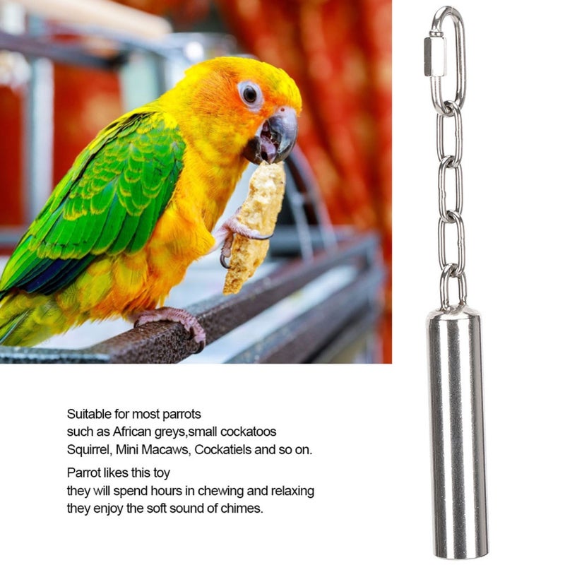 Squirrel Bells Stainless Steel Bells Toys for Birds Large Parrot African Greys MacawsSmall Size - Image 1