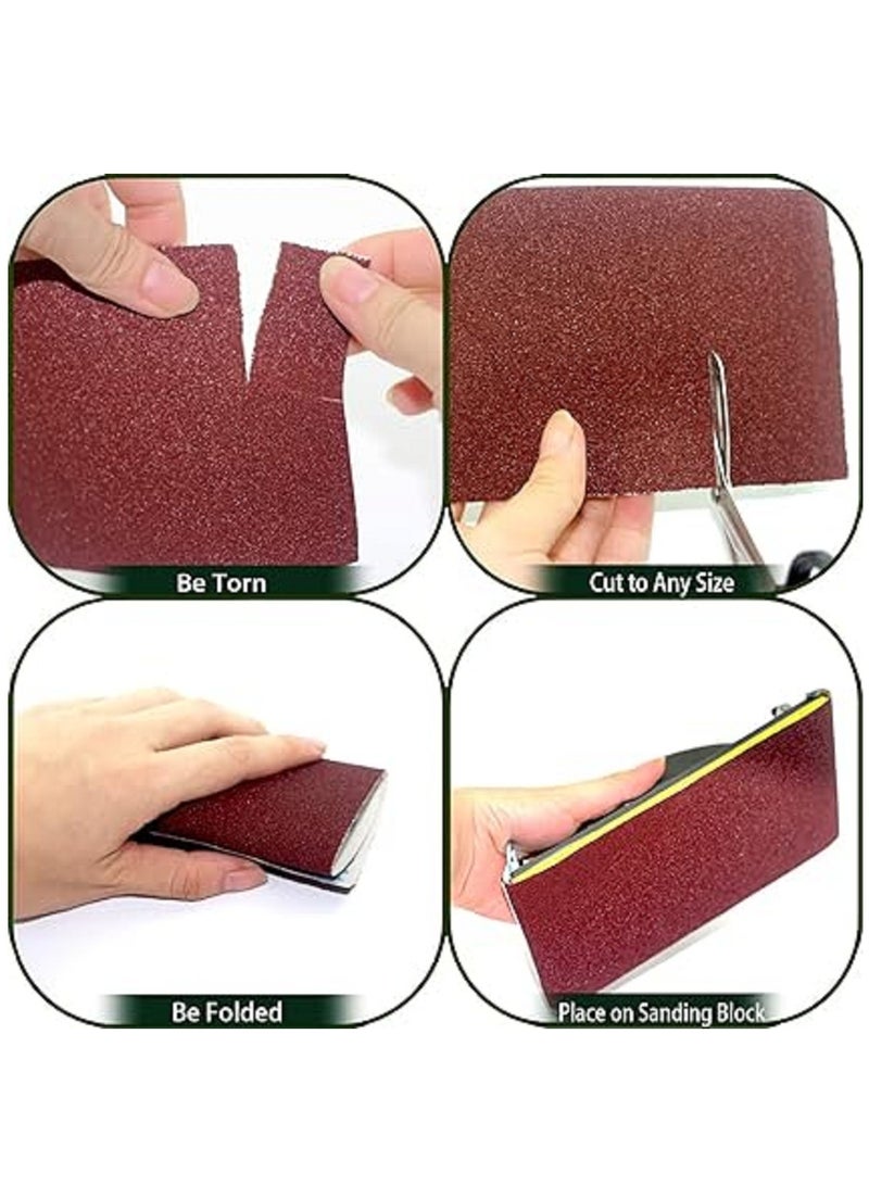 Sandpaper roll 60 to 240  Grit Ready-to-wrap Ready-to-Cut 4 inch by 32.8 - Image 2