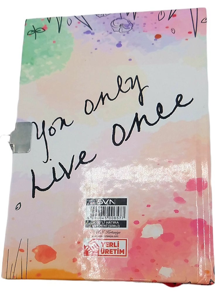 Seven Loving Glitter Diary Book Locked-Girl-You Only Live Omee  - Image 4