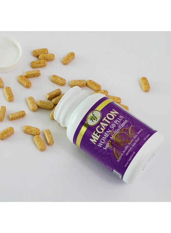Natural Fervor MEGATON WOMEN 50+ Super Multivitamin Tablets for Women | Energy, Immunity, Bone & Brain Support | Daily Complete Nutrition for 50+ Women - Image 3