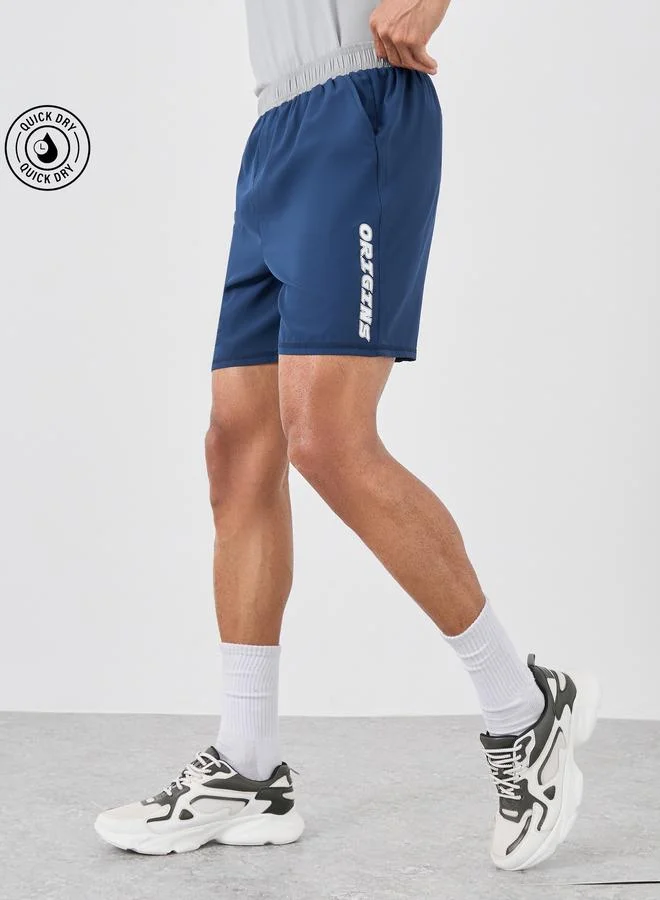 ستايلي Styli Contrast Waistband Regular Fit 7inch Shorts