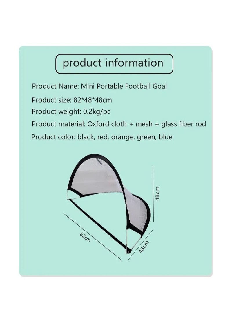 H PRO Mini Portable Football Goal Orange - Image 3