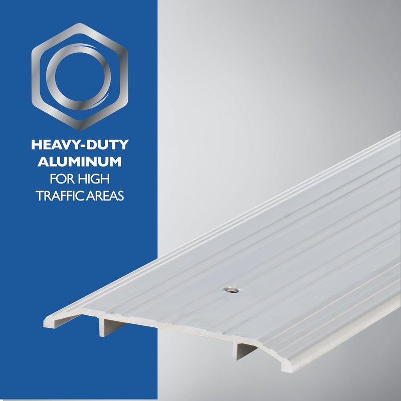 M-D Building Products 68320 Fluted Saddle Threshold - 36-Inch Length, 5-Inch Width, 1/2-Inch Height, Aluminum, Mill Finish - Image 4