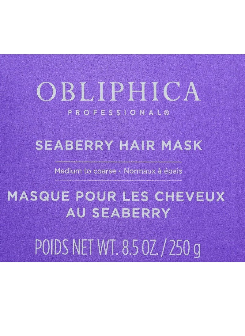 Obliphica Professional Obliphica Seaberry Hair Mask - Deep Conditioning Hydrating Treatment for Dry and Damaged Hair - Moisturizing Hair Repair and Growth Mask for Medium, Coarse, and Color-Treated Hair - 8.5 Ounces  - Image 3