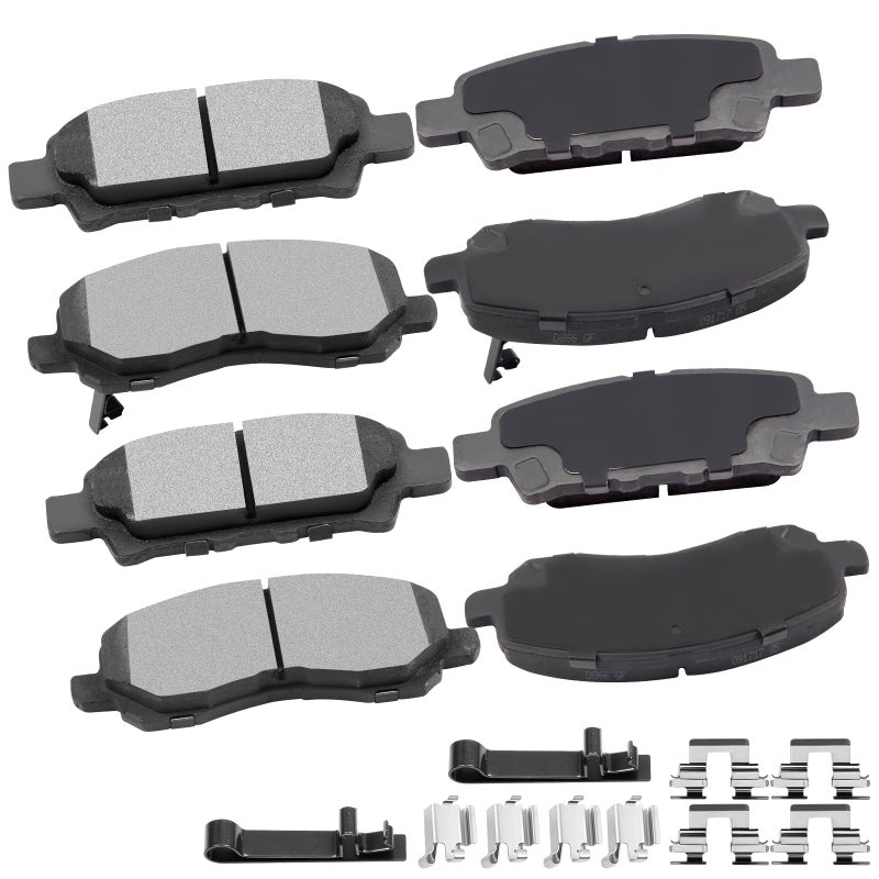 cciyu D1037 D866 Ceramic Front Rear Disc Brake Pad For Chrysler 200SebringFor Dodge AvengerCaliberFor Jeep CompassPatriotFor Mitsubishi LancerOutlander18 For Mitsubishi Outlander Sport8pcs