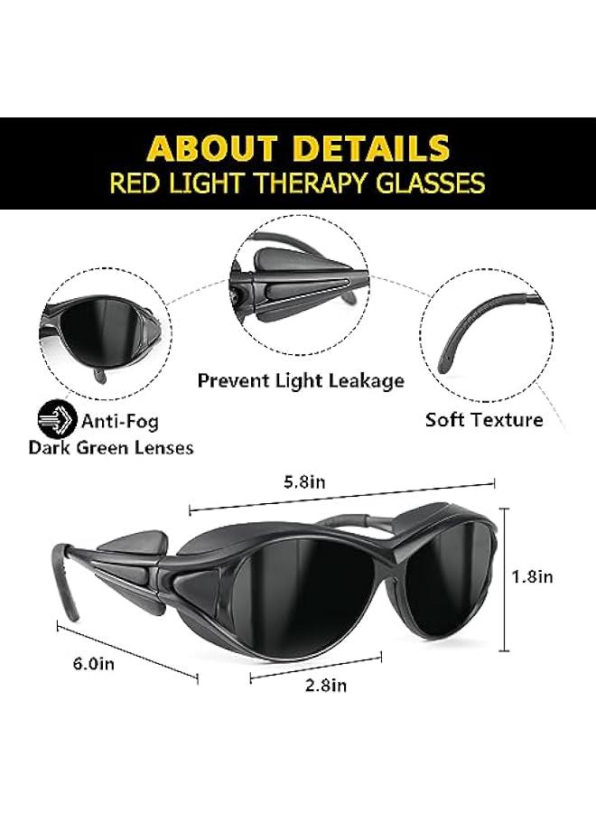 Arabest Red Light Therapy Glasses, Eyes Protection for Tanning Goggles, IPL Laser Safety Glasses 200-2000nm, Eye Protection for Red Light Therapy.  - Image 5