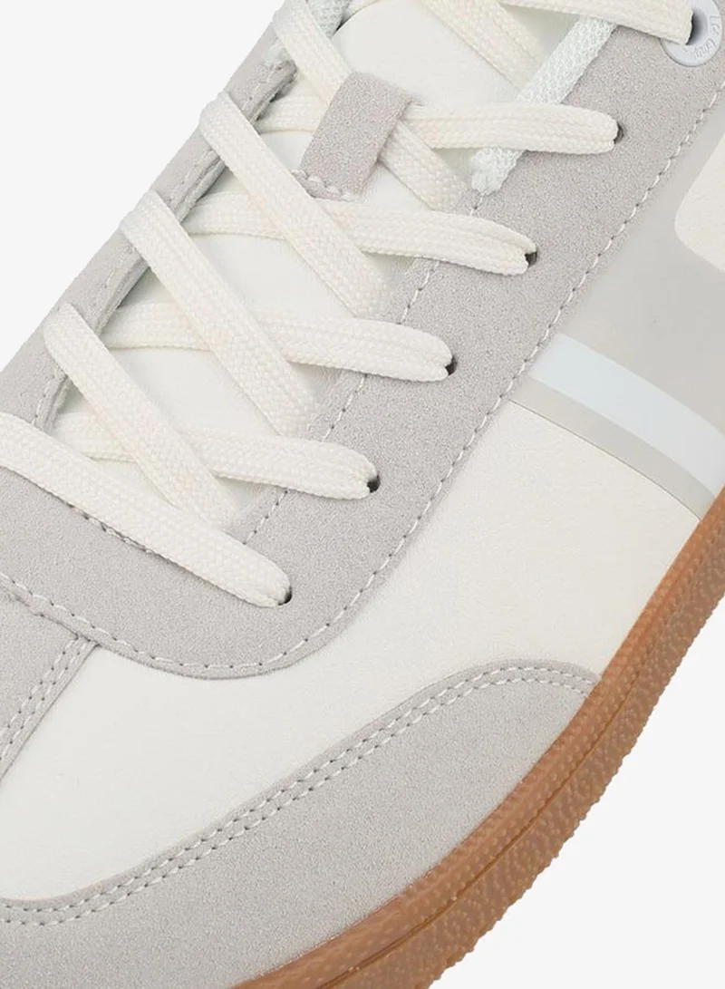 Lee Cooper GREY Men Panelled Logo Lace-Up Sneakers for Men | Best Price UAE