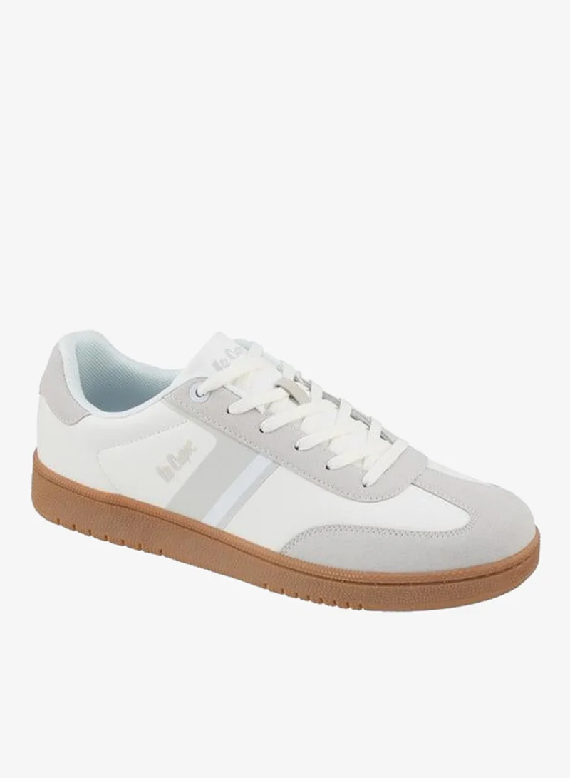 Men Panelled Logo Lace-Up Sneakers