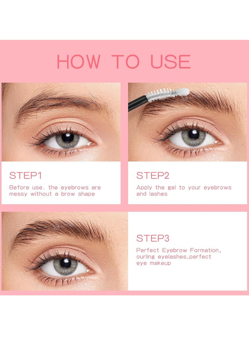Kiss Beauty Clear Eyebrow and Lash Styling 3D Gel Waterproof Long Lasting 16 hours Natural Finish Gel Feathery Fluffy and Brow Freeze Eyebrow Styling Wax Transparent Eyebrow and Lash Setting Gel  - Image 5
