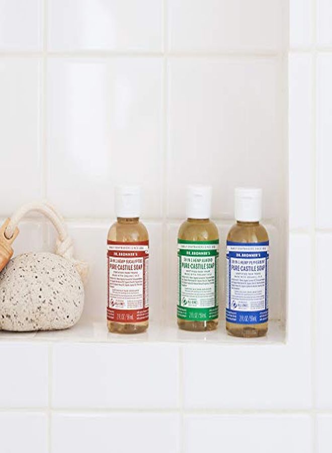 Dr. Bronner'S  Purecastile Liquid Soap (Almond Travel Size 2 Ounce)  Made With Organic Oils 18In1 Uses: Face Body Hair Laundry Pets And Dishes Concentrated Vegan Nongmo - Image 2