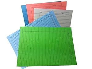 D S R Eclet A4 Size Both Side Ruled Sheet for Project/Assignment/Practical/Homework (Multi-Colour, Combo of 100 Sheets) - Image 5