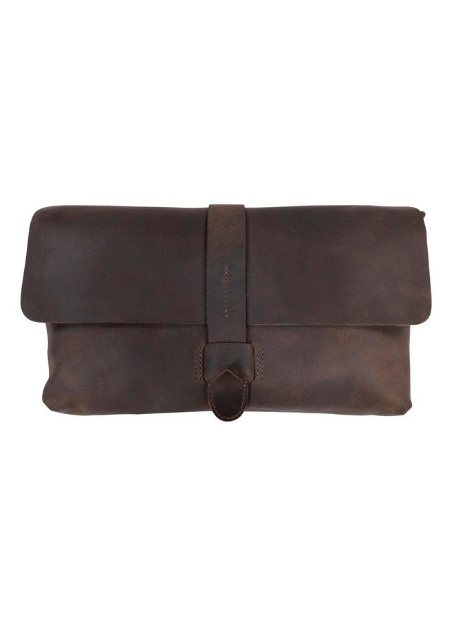 Hide & Drink , Leather Clutch Bag/Handbag/Accessory Organizer/Phone Bag/Case, Handmade Includes 101 Year Warranty :: Bourbon Brown - Image 1
