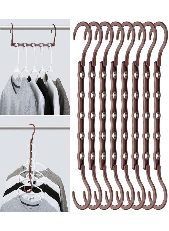 Mr. Pen Space Saving Hangers - 8 Pack Mahogany Color Space Saver Shirt Hangers - Image 1