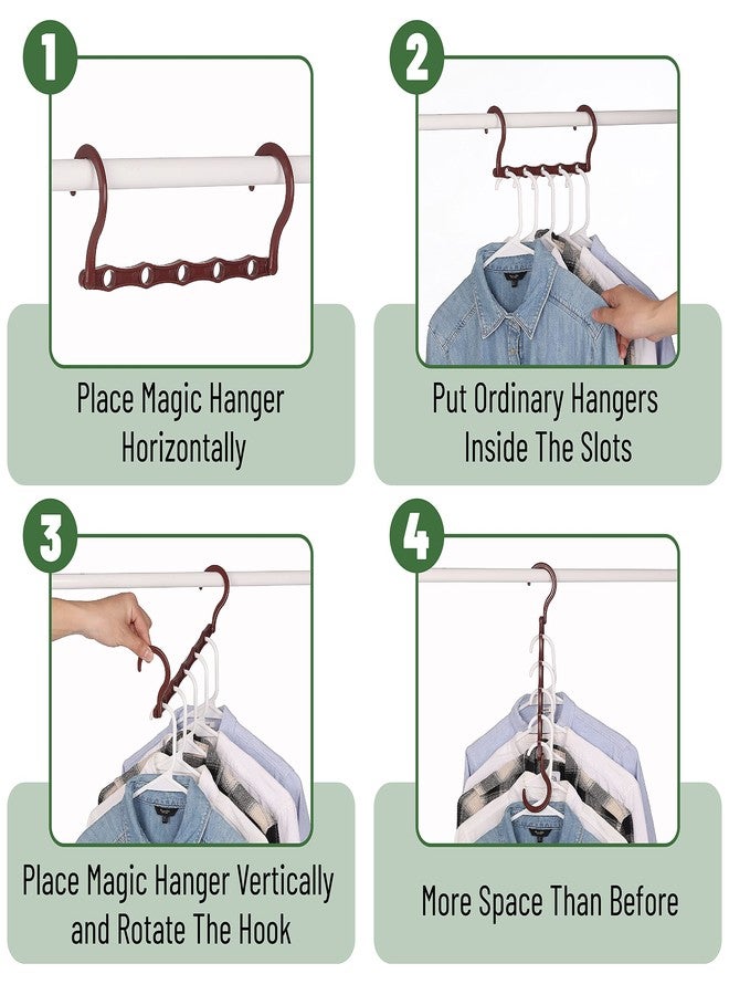 Mr. Pen Space Saving Hangers - 8 Pack Mahogany Color Space Saver Shirt Hangers - Image 5