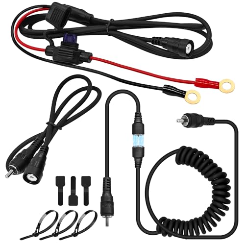 CHolic Magnetic Power Cord, Snowmobile Helmet Heated Shield Cord, RCA Plug Heated Cord for Heated Most Electric Shields, Helmet, Visor Port (Kit) - Image 1