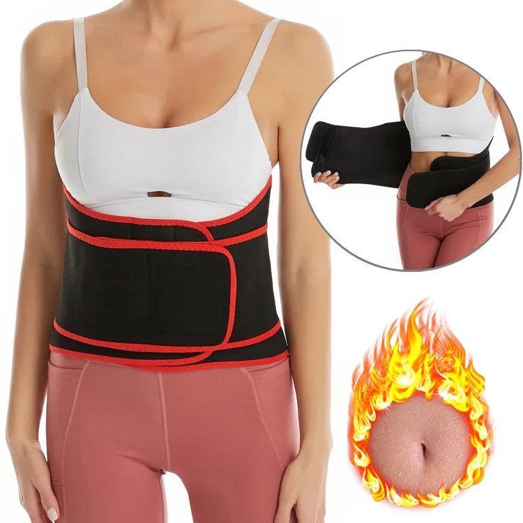 Bluejw Sweat Waist Trimmer for Women - Sauna Waist Trainer Belt - Slimming Body Shaper - Workout Sports Girdle - Belly Band - Image 2