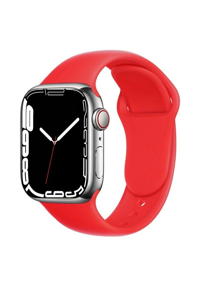 Apple Watch Band 45mm 44mm 42mm Soft Silicone Sport Band Replacement Wrist Strap Compatible for iWatch Apple Watch Series 7/SE/6/5/4/3/2/1 (45mm/44mm/42mm) - Image 1