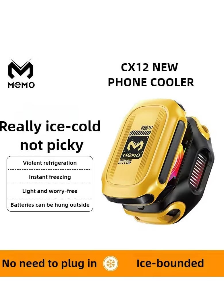 Memo MEMO CX12 Magnetic Mobile Cooler – Portable Phone Radiator & Cooling Fan with Digital Display, Detachable Battery, RGB, 7500 RPM Semiconductor Cooler for Gaming & Streaming  - Image 3