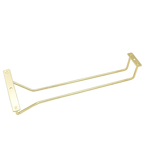 zoohot 12-Inch Gold Wine Glass Rack, Under Cabinet Wine Glass Holder Stemware Rack - Hanging Stemware Holder for Cabinet Kitchen Bar, Set of 3 - Image 3