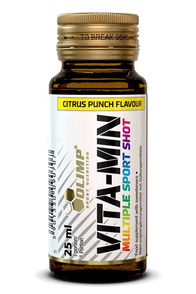Olimp Sport Nutrition Vit-Min Sport Shot – Citrus Punch, 25ml | Fast-Absorbing Liquid Multivitamin for Energy & Recovery