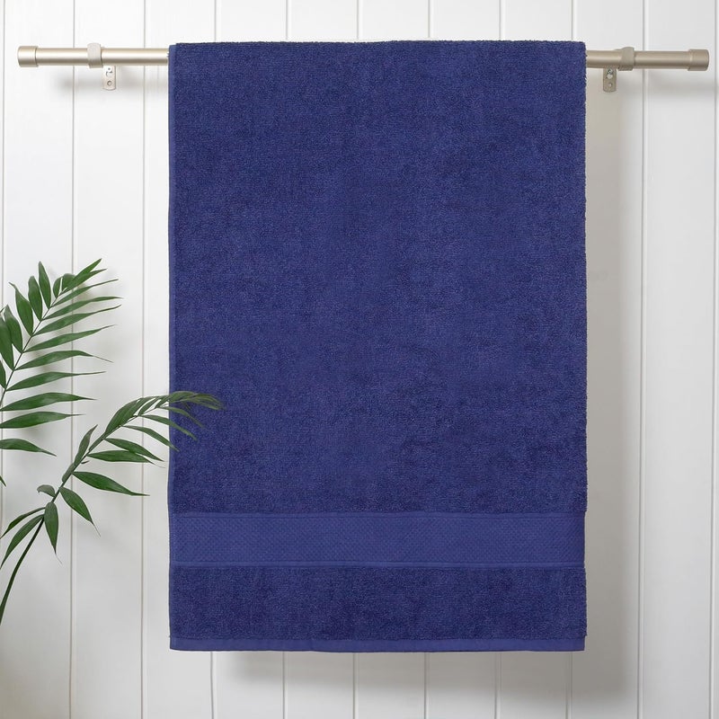 Trident 100 Cotton Towels for Bath Towels for Bath Large Size Bath Towel Soft Absorbent 450 GSM 1 Piece Bath Towel for MenWomen Urban Comfort 70 cms x 140 cms New Navy - Image 2