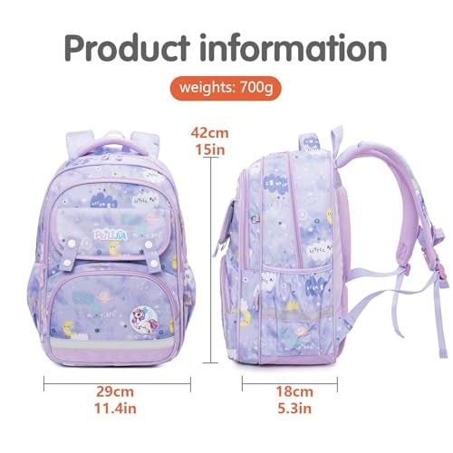 DEOXY 15L Travel Professional Large Compartments Backpack for Kids Girls Stylish Durable Water Resistant Shoulder School and college Bags for Girls - Image 2