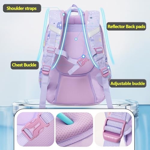 DEOXY 15L Travel Professional Large Compartments Backpack for Kids Girls Stylish Durable Water Resistant Shoulder School and college Bags for Girls - Image 5