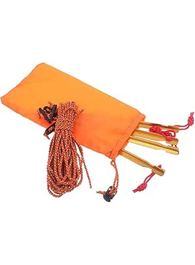 Heavy Duty Aluminum Tent Stakes Kit with Pull Ropes and Storage Bag for Camping - Image 1