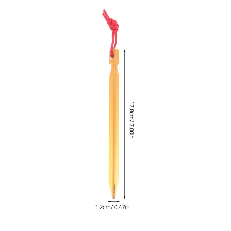 Heavy Duty Aluminum Tent Stakes Kit with Pull Ropes and Storage Bag for Camping - Image 3