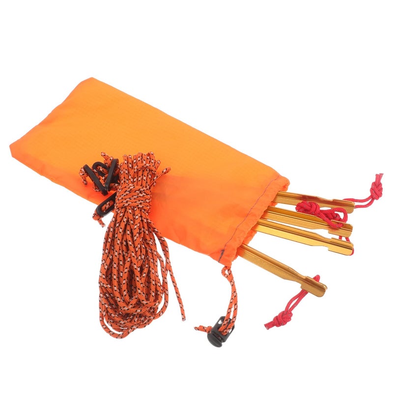 Heavy Duty Aluminum Tent Stakes Kit with Pull Ropes and Storage Bag for Camping - Image 2