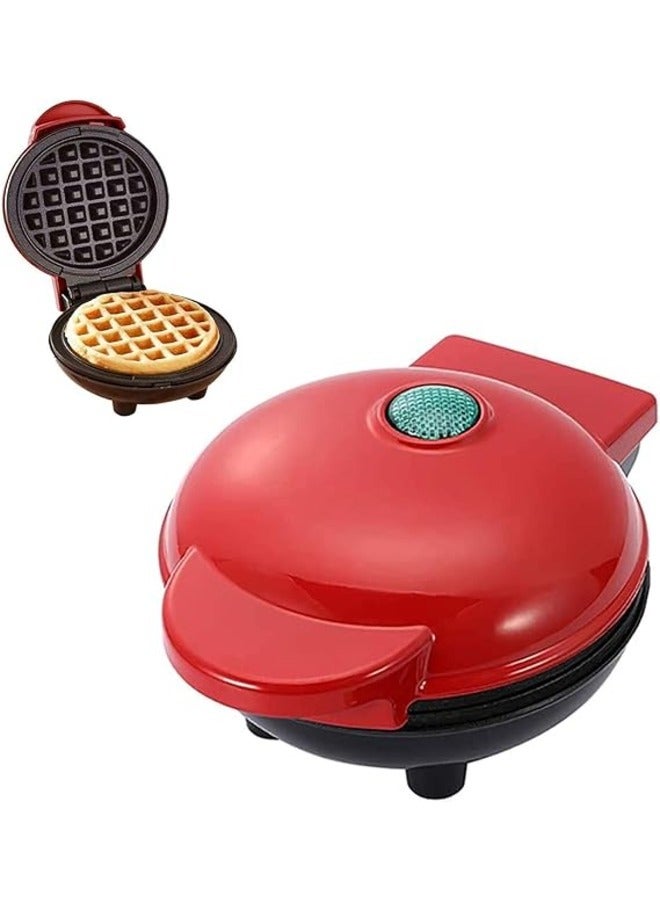 Mini Round Waffle Maker, Non-Stick Coating Small Waffle Maker Belgian Waffle Maker Retro Waffle Maker - Image 1