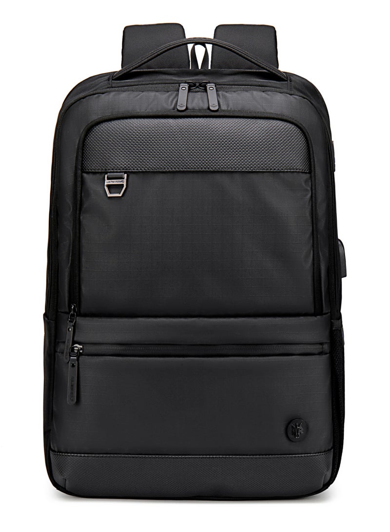 Golden Wolf Laptop Backpack for Men Lightweight Stylish College Backpack with Laptop and iPad Shockproof Compartment Water-resistant Durable Daily Use Laptop Bag for Men and Women GB00402 Black - Image 2