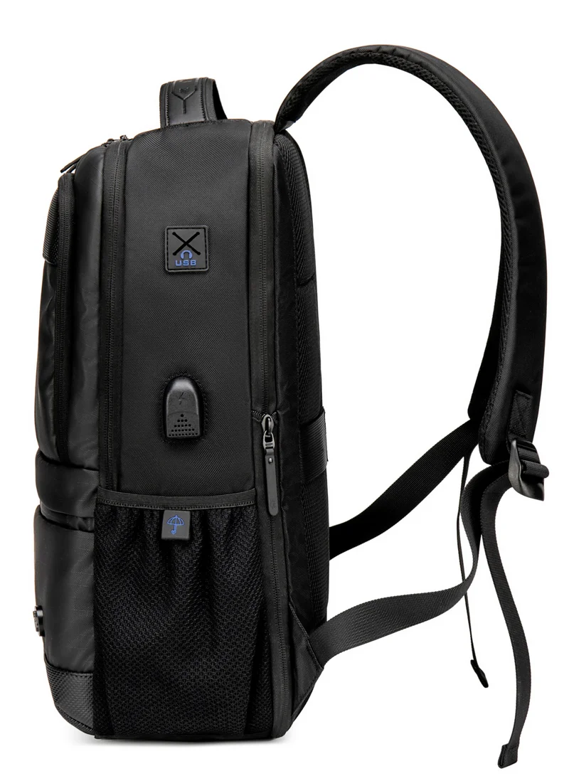 ARCTIC HUNTER Laptop Backpack for Men Lightweight Stylish College Backpack with Laptop and iPad Shockproof Compartment Water-resistant Durable Daily Use Laptop Bag for Men and Women GB00402 Black