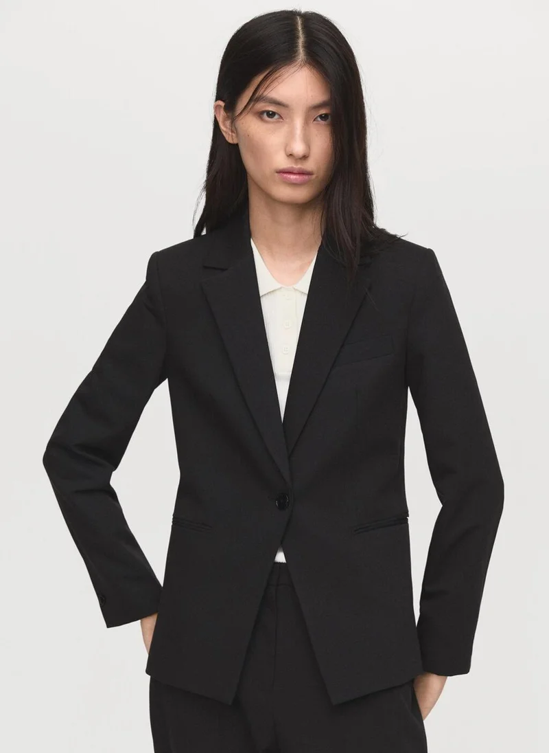 MANGO Fitted suit jacket