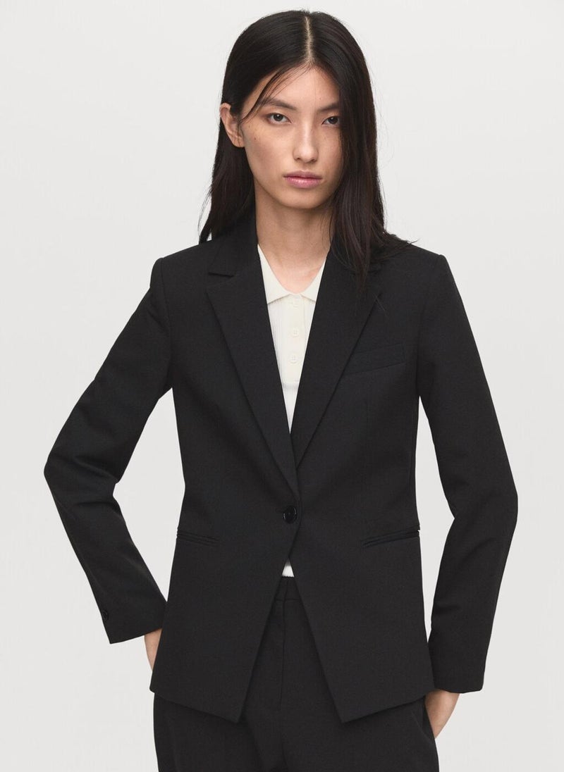 MANGO Fitted suit jacket - Image 1