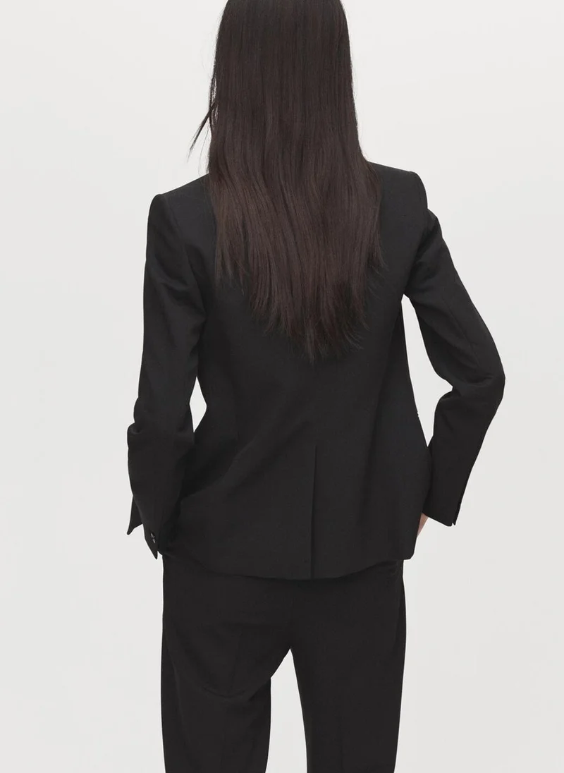 MANGO Fitted suit jacket