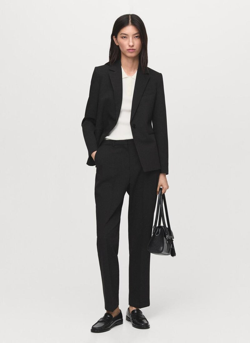 MANGO Fitted suit jacket - Image 4