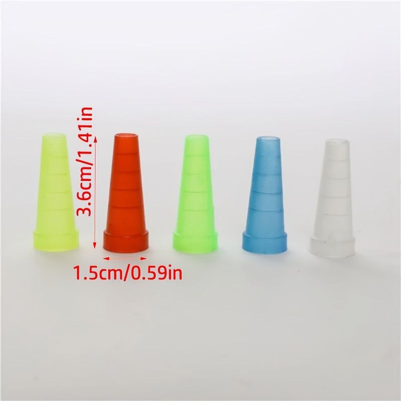 100 Pcs Random Color Plastic Hookah Mouthpieces With Tapered Needle Blunt Tip - Image 3
