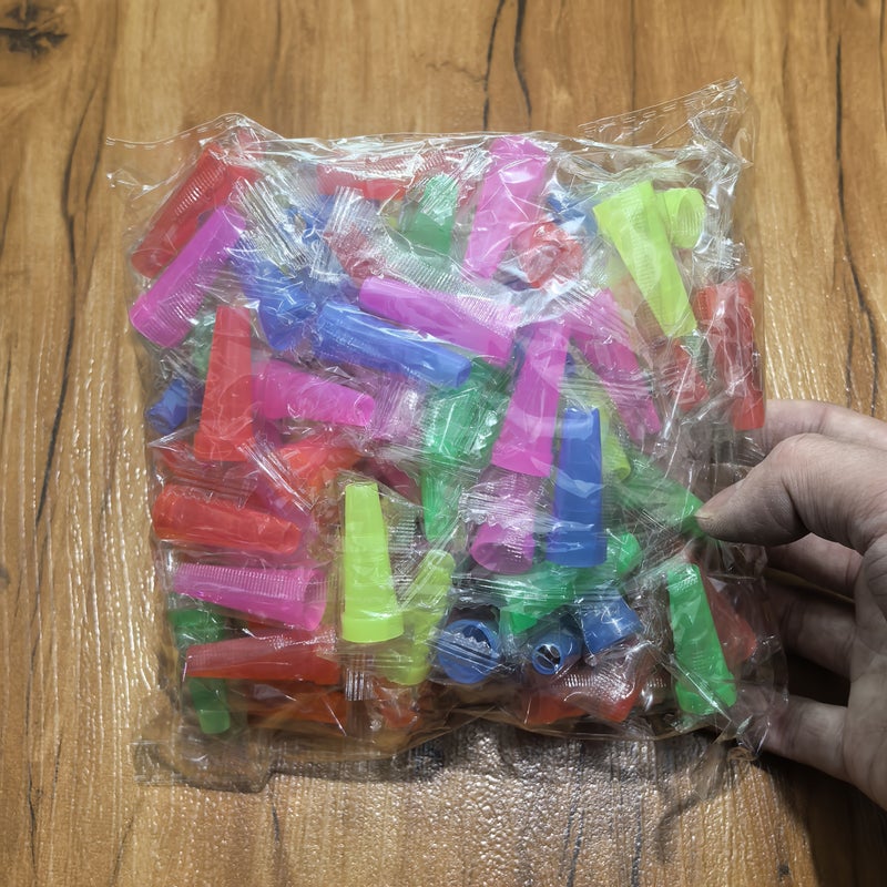 100 Pcs Random Color Plastic Hookah Mouthpieces With Tapered Needle Blunt Tip - Image 4