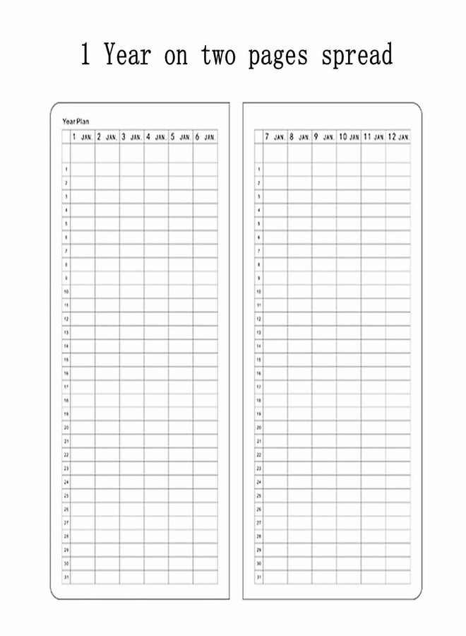 receip Undated Weekly Planner Notebook Pocket Organizer Appointment Book Journal Notebook A6 Week Plan Notepad (Dark blue with cover) - Image 5