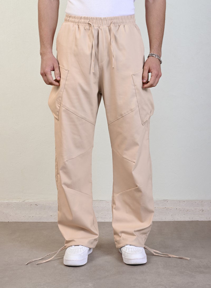 Marrakech Side Pockets Cargo Pants for Men - Beige - Image 1