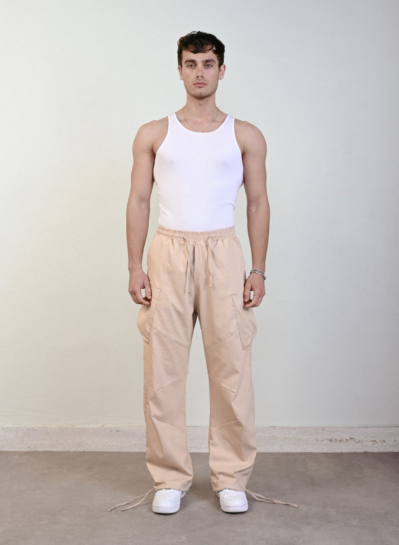 Marrakech Side Pockets Cargo Pants for Men - Beige - Image 3