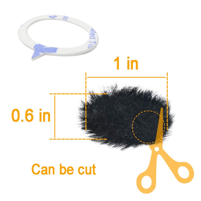SUNMON Camera Mic Windscreen Dead Cat, Furry Camera Wind Muff Wind Cover for Canon G7X Mark II,Sony,Samsung,etc DSLR Mic Outdoor Windshield (8 Pack) - Image 5