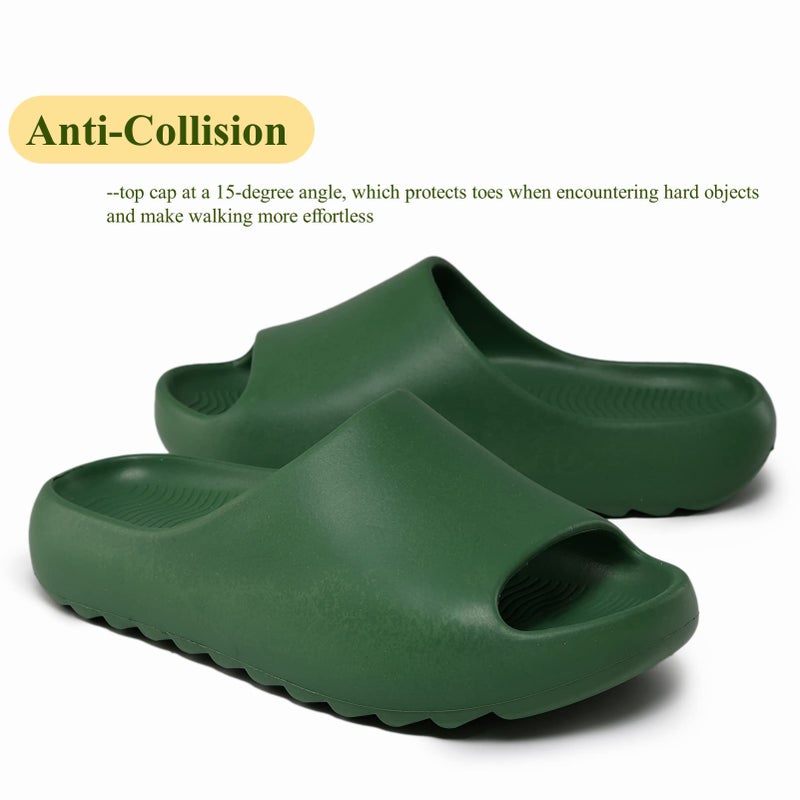 Cushioned Non-Slip Waterproof EVA Slides for Women Men and Kids, Soft Thick Sole Shower Sandals - Image 3