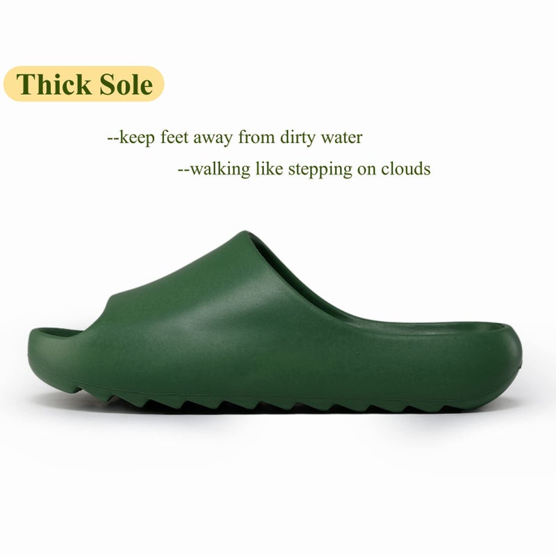 Cushioned Non-Slip Waterproof EVA Slides for Women Men and Kids, Soft Thick Sole Shower Sandals - Image 2