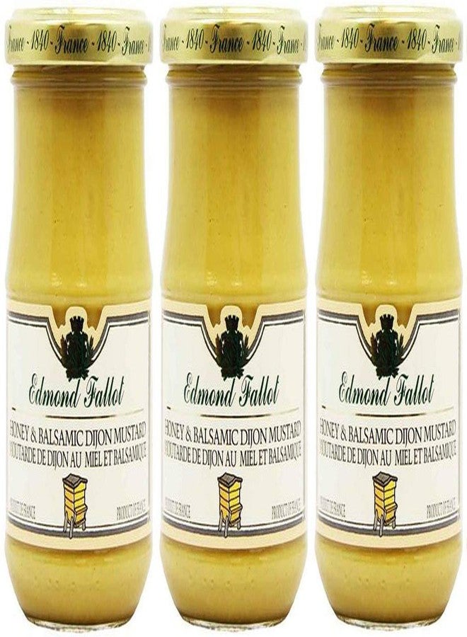 Edmond Fallot Mustard - Honey and Balsamic Dijon Mustard, 7.4oz Jars (Pack of 3)