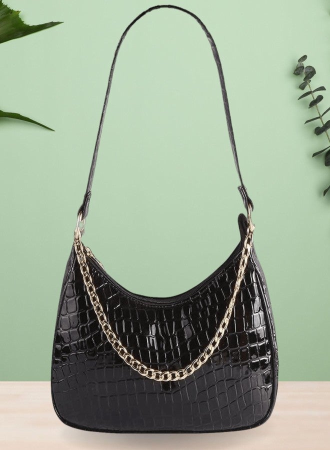 Dcozi Stylish PU Leather Shoulder bag | Sling bag | Handbag for Women and Girls (Black) - Image 3