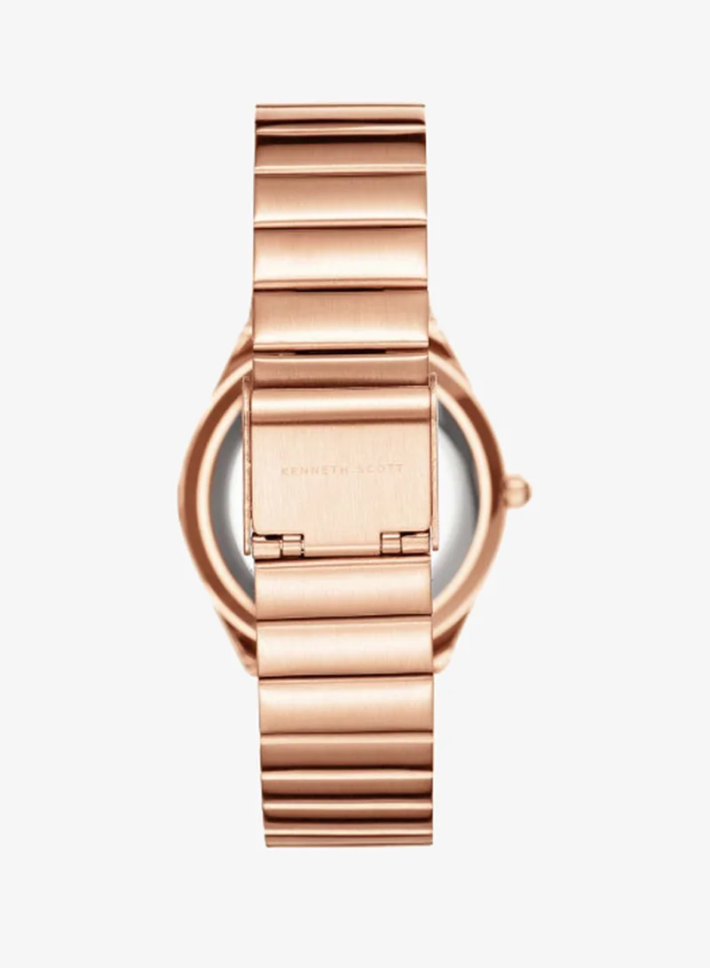 Kenneth Scott Green Women's Stainless Steel Analog Watch K24506-RBKH - 32 mm for Women | Best Price UAE