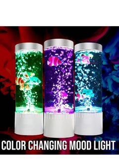 Generic Bubble Fish Lava Lamp | Desktop Sensory LED Bubble Lamp | Color Changing Aquarium lamp | Artificial Fish Tank with Moving Fish, Sea Horse, Jellyfish | Gift for Kids, Adults, ADHD & Autism  - Image 2